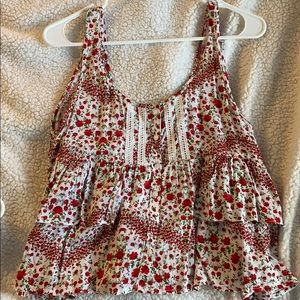 Rose, flowy, crop top